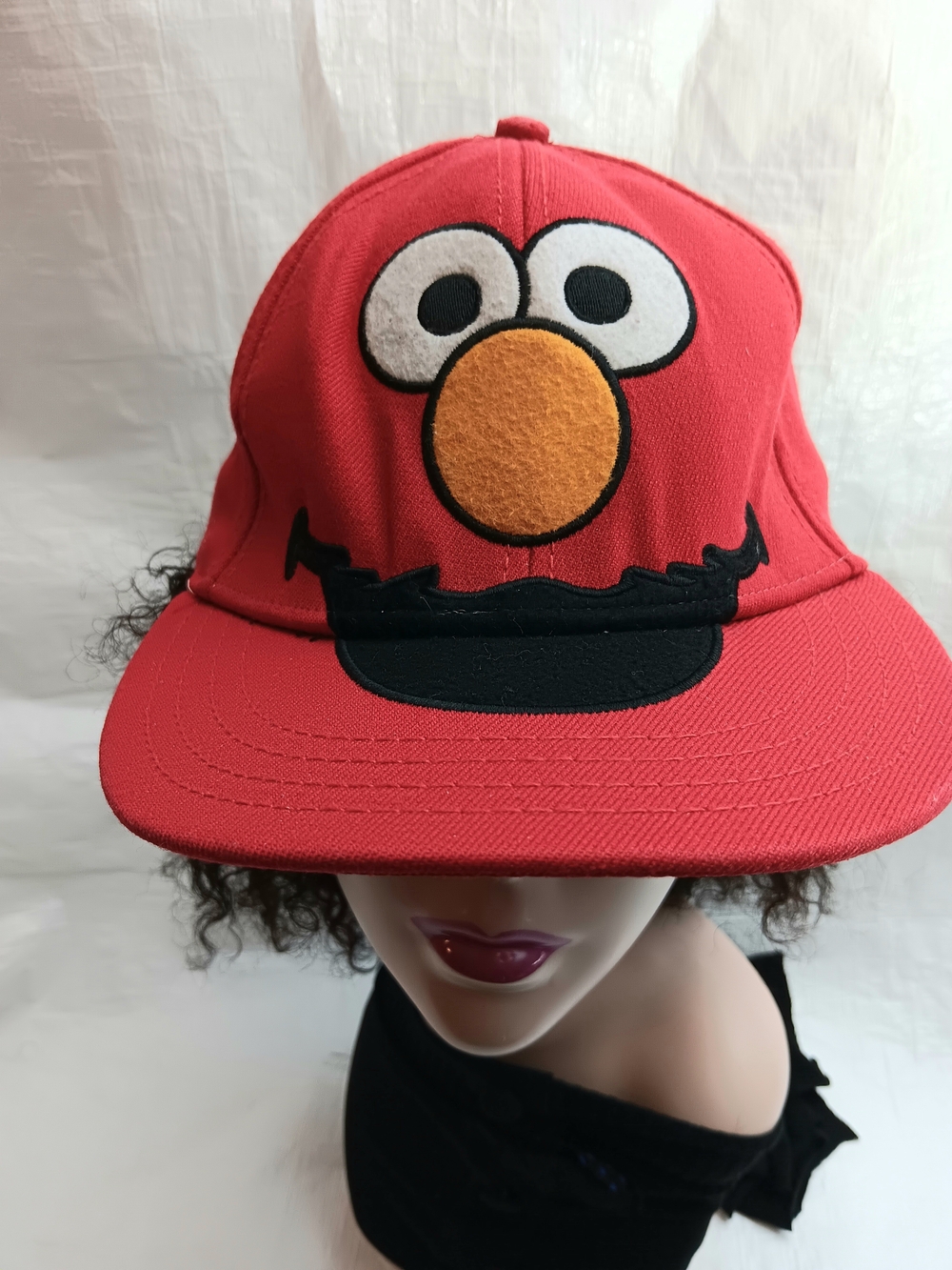 Sesame Street Red Kids Cap with Elmo Face